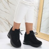 Cumpara ieftin Sneakers dama cu Platforma Negri din Piele Ecologica Intoarsa Zohera, 37