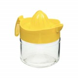 Storcator manual de citrice Pufo Lemonade cu recipient din sticla, 11 x 8.5 cm, galben