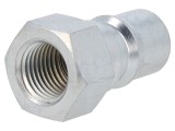 Conector rapid oțel zincat 230bar G1 bilateral
