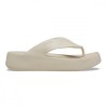 Slapi Crocs Getaway Platform Flip Bej - Stucco, 34, 39