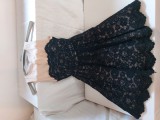 Rochie eleganta cu dentala XARA,marime XS/S=36, W36 L26, Negru
