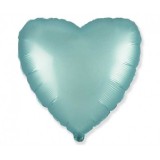 Balon Folie Satin Inima Bleu- 45 cm