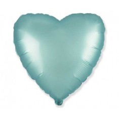 Balon Folie Satin Inima Bleu- 45 cm foto