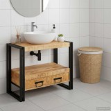 vidaXL Dulap pentru toaletă Maro 71 x 33 x 58 cm Lemn de mango solid 4102769