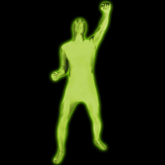 Costum fluorescent verde Morphsuits, marime M foto