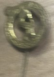 Insigna ambutisata RPR Insigna Sportiva Veche Inot / Sarituri in Apa, Alama cca. 1950 / Vintage Romanian Bronze Swimming Sports Badge Pin