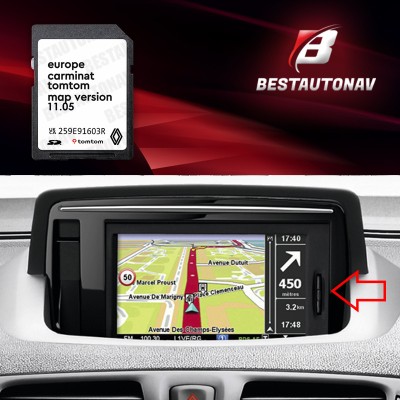 Card navigatie Renault Laguna (2009&amp;ndash;2010) Carminat Tomtom Europa 2024 foto