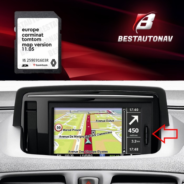 Card navigatie Renault Espace (2009&ndash;2010) Carminat Tomtom Europa 2024