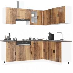 vidaXL Set de dulapuri de bucătărie 11 piese &bdquo;Porto&rdquo; Lemn vechi lemn 3314969