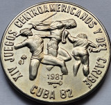 1 Peso 1981 Cuba, Track and Field, Caribbean Games, km#61, 5000 ex., America Centrala si de Sud