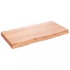 Blat de masa maro 80x40x(2-6) cm, lemn masiv stejar tratat