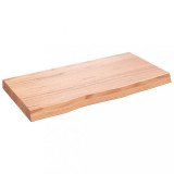 Cumpara ieftin Blat de masa maro 80x40x(2-6) cm, lemn masiv stejar tratat