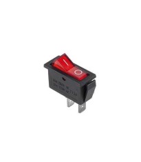 Intrerupator RS-101 2 pini ON-OFF rosu 250V 15A cu retinere