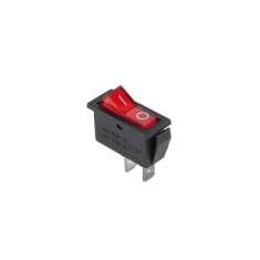 Intrerupator RS-101 2 pini ON-OFF rosu 250V 15A cu retinere