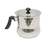 Recipient din inox cu pereti dubli pentru topit ceara, 1.5L, cu capac