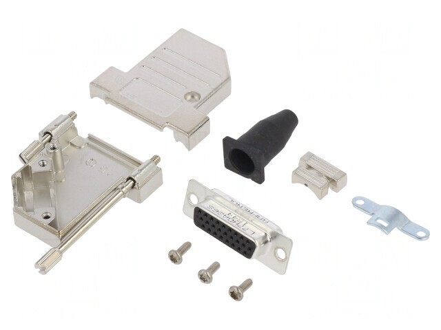 D-Sub HD PIN 26 Mamă 45&deg; Lipire Cabluri Gold Flash
