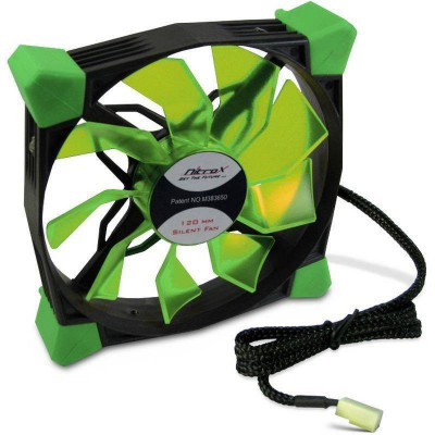 Ventilator Inter-Tech CobaNitrox Xtended N-120-GR 120mm 1200RPM LED verde foto