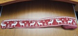 Panglică decorativă textilă de Crăciun lungime 4,86 metri . latime 6,3 cm