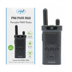 Aproape nou: Statie radio portabila PNI PMR R60 446MHz, 0.5W, 16 canale programabil foto
