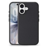 Husa compatibila cu iPhone 17, MagSafe, Design Woven, Soft Touch, Antisoc, Negru