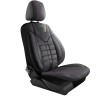 Set Huse Scaune Auto pentru Volvo C30 - Panda Toronto, tip Alcantara, cu fermoare pentru bancheta rabatabila, negru gri, 11 piese