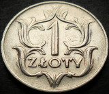 Moneda istorica 1 ZLOTY - POLONIA, anul 1929 * cod 5346