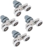 Set 4 Role Ușă Glisantă Duș Jormftte, Sticlă, 23mm, Gri/Alb