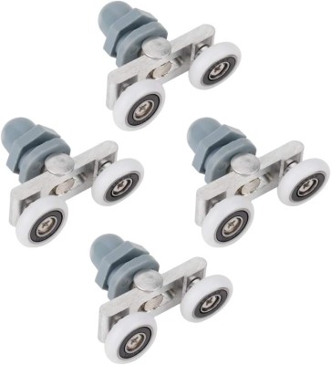 Set 4 role pentru usa glisanta dus, Jormftte, Sticla, 23mm, Gri/Alb foto