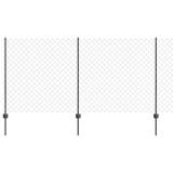 vidaXL Gard și St&acirc;lp Gri 1,2 x 10 m Oțel 3336269