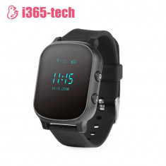 Ceas Smartwatch Pentru Copii i365-Tech T58 cu Functie Telefon, Localizare GPS, Istoric traseu, Apel de Monitorizare, Negru foto