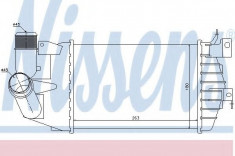 Radiator intercooler OPEL ASTRA H Combi (L35) (2004 - 2016) NISSENS 96587 foto