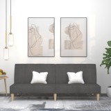 Gossi canapea extensibila cu 2 locuri, gri inchis, textil