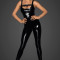 Catsuit PVC Lucios Fermoar Dubla Deschidere S