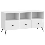 vidaXL Cabinet TV Alb foarte lucios 102 x 34,5 x 50 cm Lemn prelucrat 895599