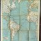 ATLANTIC OCEAN , HARTA CU DENUMIRI IN LIMBA ENGLEZA , 1939
