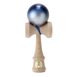 Jucarie de indemanare, din lemn, Ozora, Kendama, Albastru-Argintiu, 18 cm