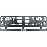 Set 2 bucati, suport numar inmatriculare Carbon, Fiat