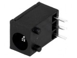 Conector alimentare DC soclu tată 3,5mm 1A MINI THT