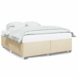 Cumpara ieftin Cadru de pat fara saltea, crem, 200x200 cm, textil