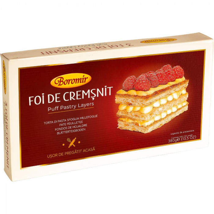 Foi pentru Cremsnit Boromir, 380 g, Foi de Cremsnit, Foi Cremsnit, Foi pentru Prajituri, Foi de Prajituri, Foi Prajituri, Blat Cremsnit, Blat de Crems