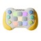 Jucarie Interactiva Cyrax, Tip Consola Pop It, 6 butoane functionale, 5 Moduri de Joc, 600 Niveluri, + 3 ani, Galben/Gri