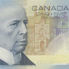 CANADA █ bancnota █ 5 Dollars █ 2002 / 2003 █ P-101b █ UNC █ necirculata