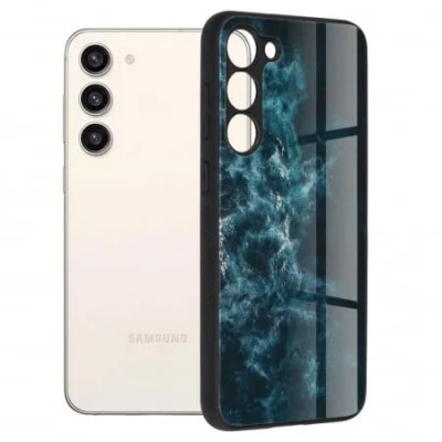 Husa Samsung Galaxy S23 Plus Antisoc Personalizata Nebuloasa Albastra Glaze foto