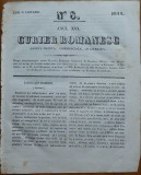 Cumpara ieftin Curier romanesc , gazeta politica , comerciala si literara , nr. 8 din 1844