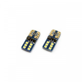 Set becuri auto cu LED CANBUS UltraBright compatibil T10e W5W 12 SMD Alb