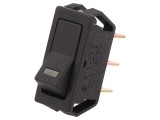 Comutator Rocker SPST ON-OFF 20A 12V Negru cu LED