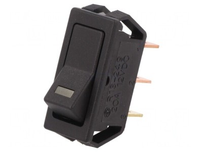 Comutator Rocker SPST ON-OFF 20A 12V Negru cu LED foto