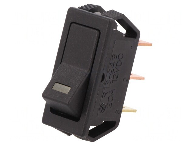 Comutator Rocker SPST ON-OFF 20A 12V Negru cu LED