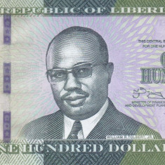 Bancnota Liberia 100 Dolari 2017 - P35b UNC