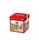 Cumpara ieftin Set blocuri din lemn Brio, 25 bucati, cu modele colorate